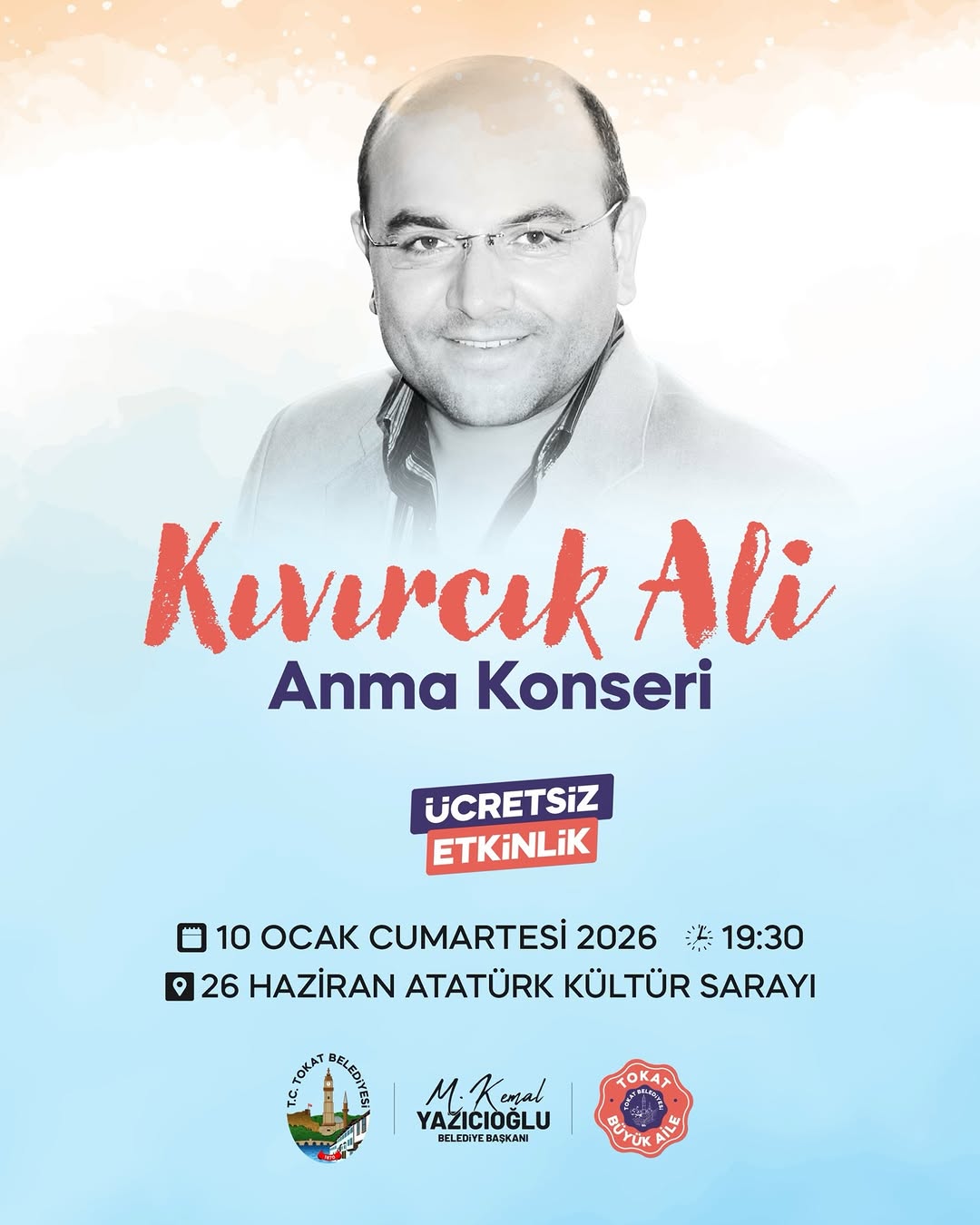 Tokat'ta Kıvırcık Ali Anma Konseri Düzenlenecek