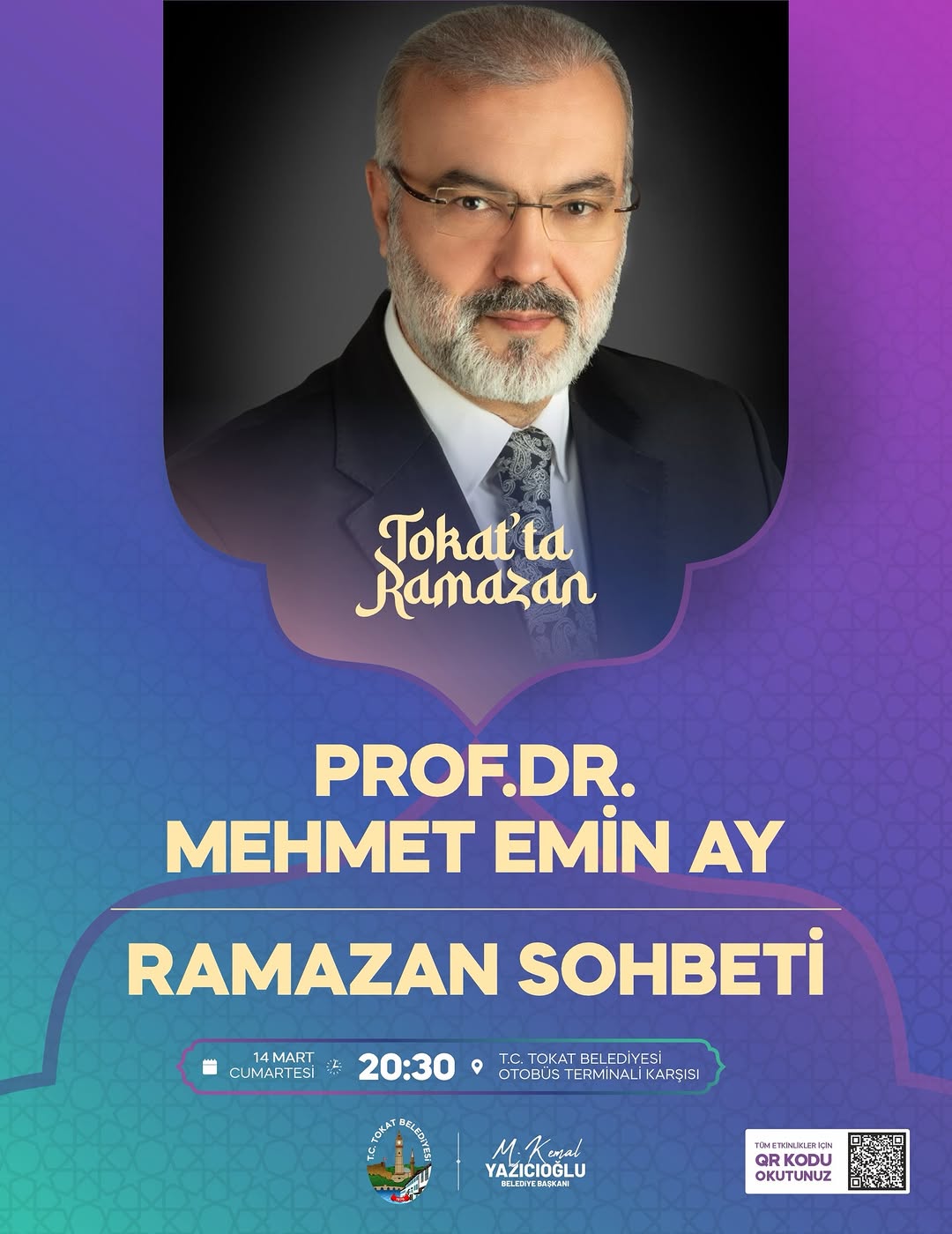 Tokat Belediyesi'nden Ramazan Sohbetleri Programı Duyurusu