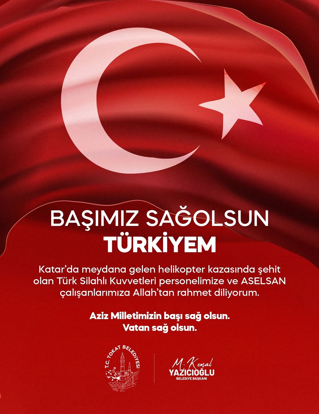 Katar'da Helikopter Kazasında Şehit Olan Türk Silahlı Kuvvetleri Personeli ve ASELSAN Çalışanlarına Rahmet