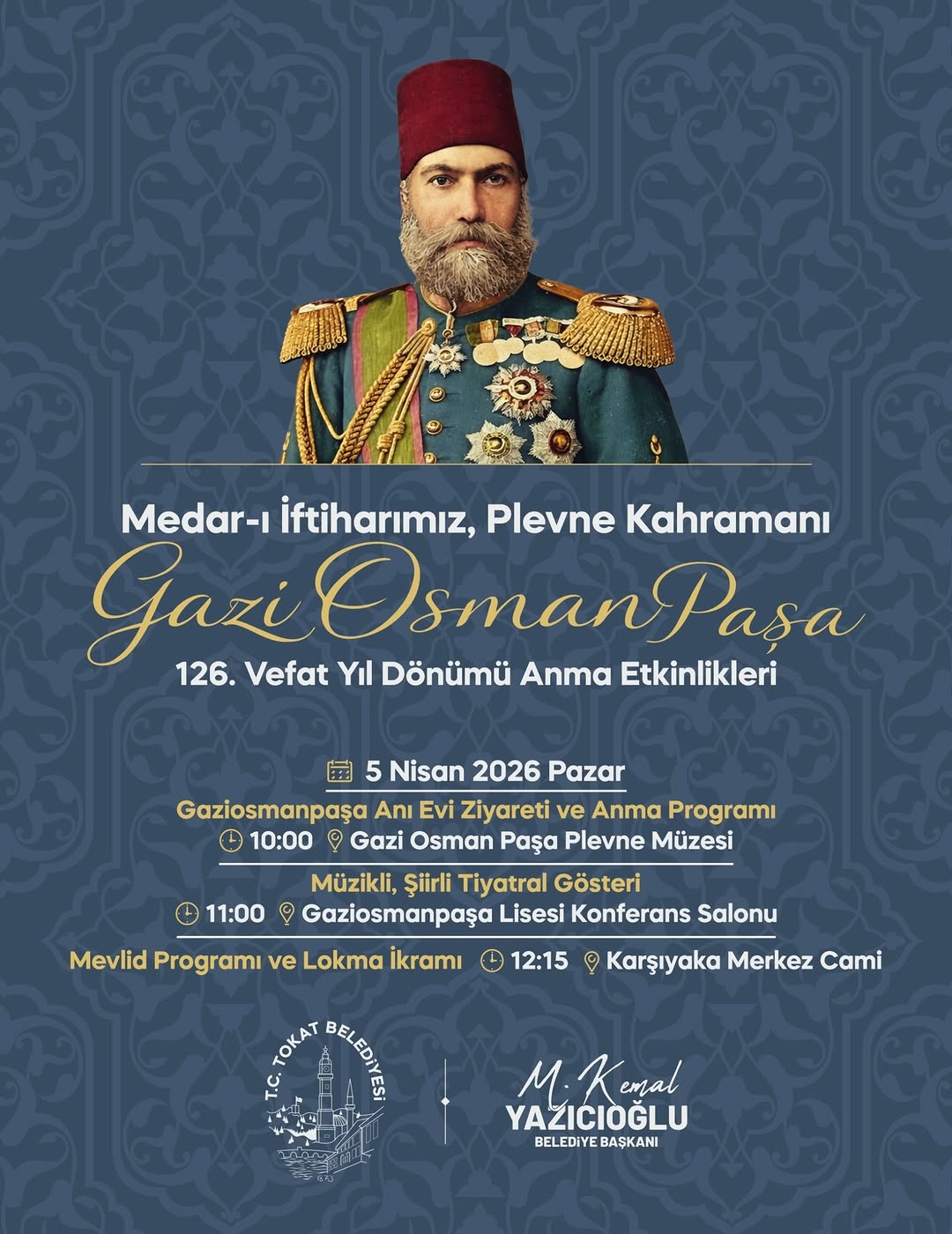 Gazi Osman Paşa'nın 126. Vefat Yıl Dönümü Etkinlikleri