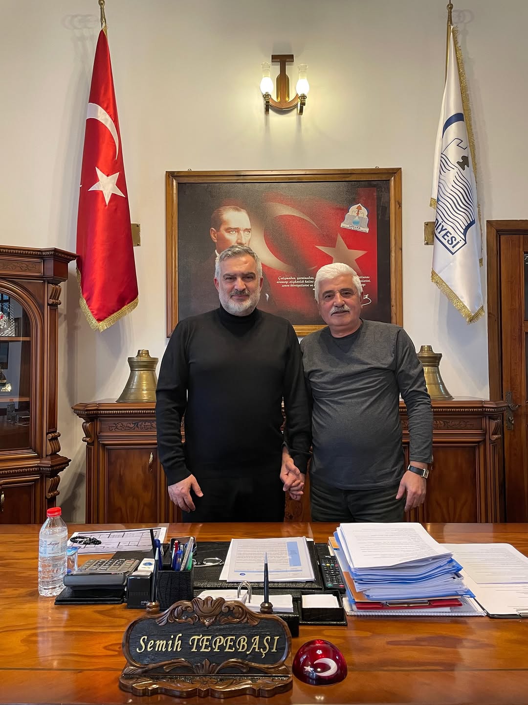 İş Adamı Kadir İncir, Belediye Başkanı Semih Tepebaşı'nı Ziyaret Etti