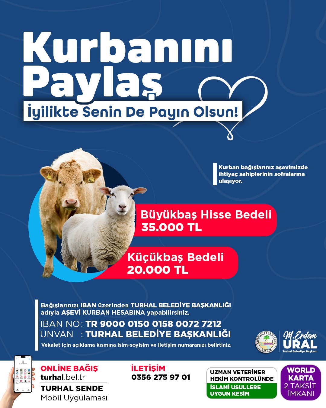 Turhal Belediyesi Aşevi İle Kurban Bağışı Kampanyası