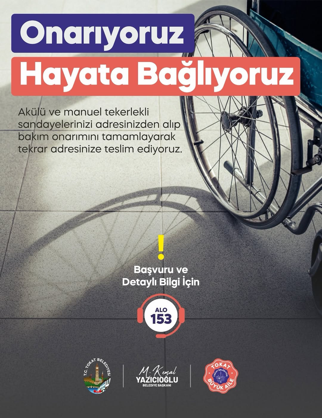 Tokat Belediyesi Özel Gereksinimli Bireylere Destek Sağlıyor