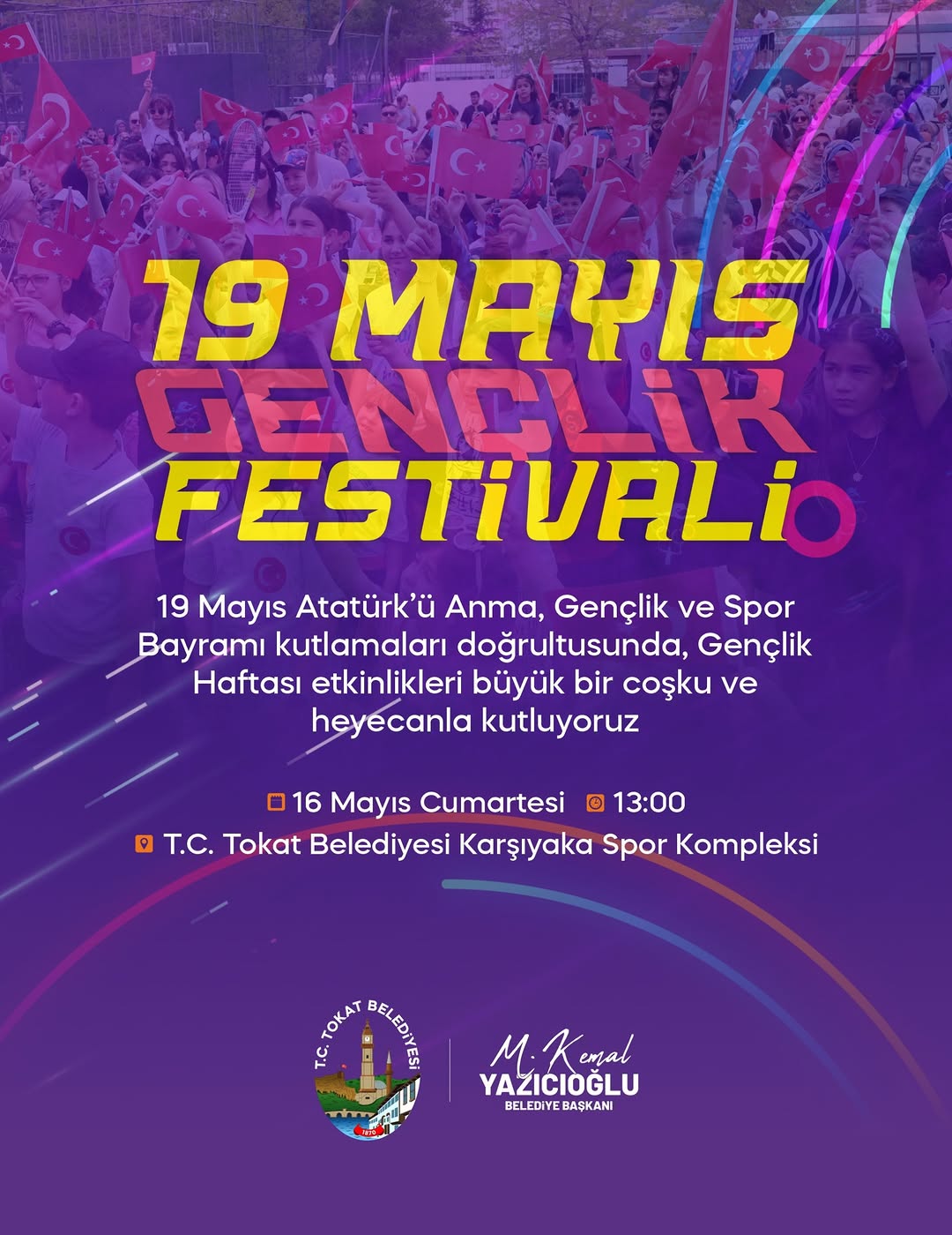 Tokat Belediyesi 19 Mayıs Gençlik Festivali Davetini Duyurdu