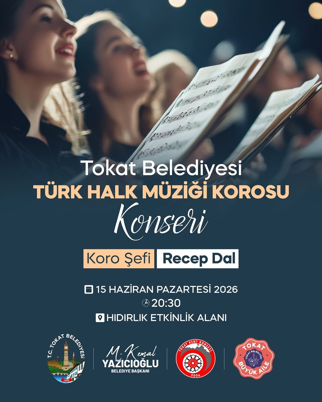 Tokat Belediyesi Türk Halk Müziği Korosu Konserine Davet Ediyor