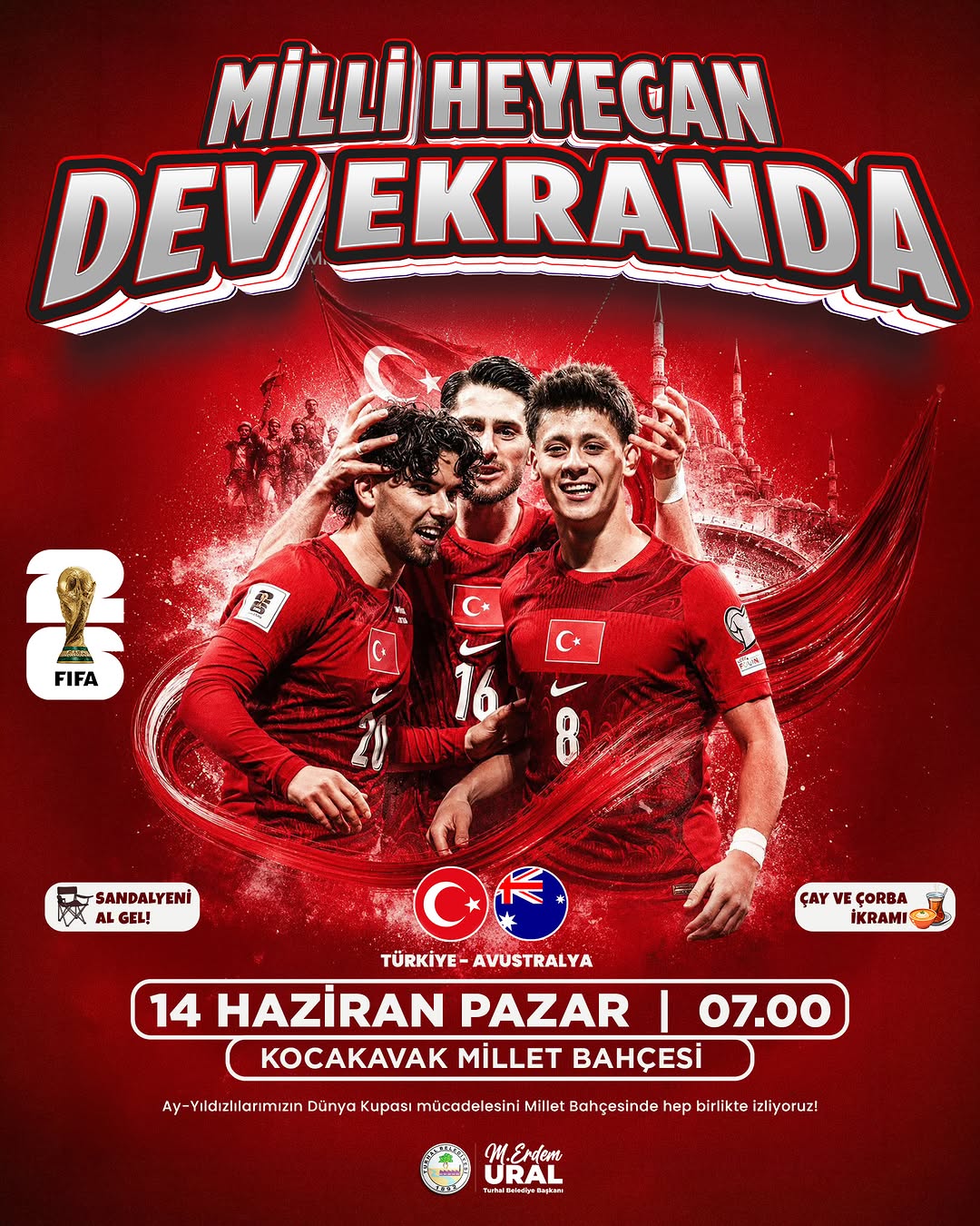 Turhal'da Ay-Yıldızlılarımızın Dünya Kupası Heyecanı