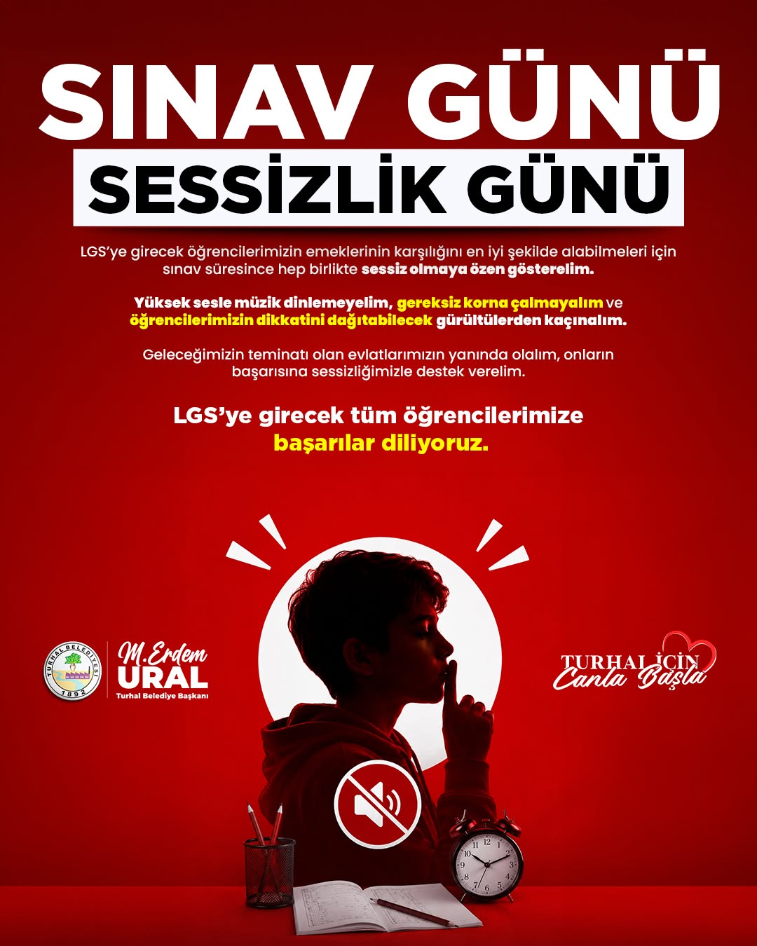 LGS Sınavı İçin Sessizlik Çağrısı