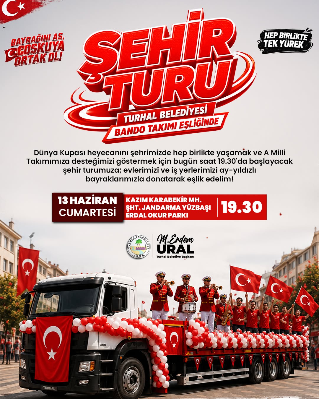 Milli Takım Heyecanıyla Turhal Sokakları Coşuyor!