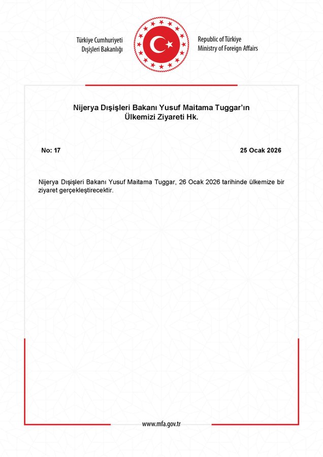 Nijerya Dışişleri Bakanı Ziyareti