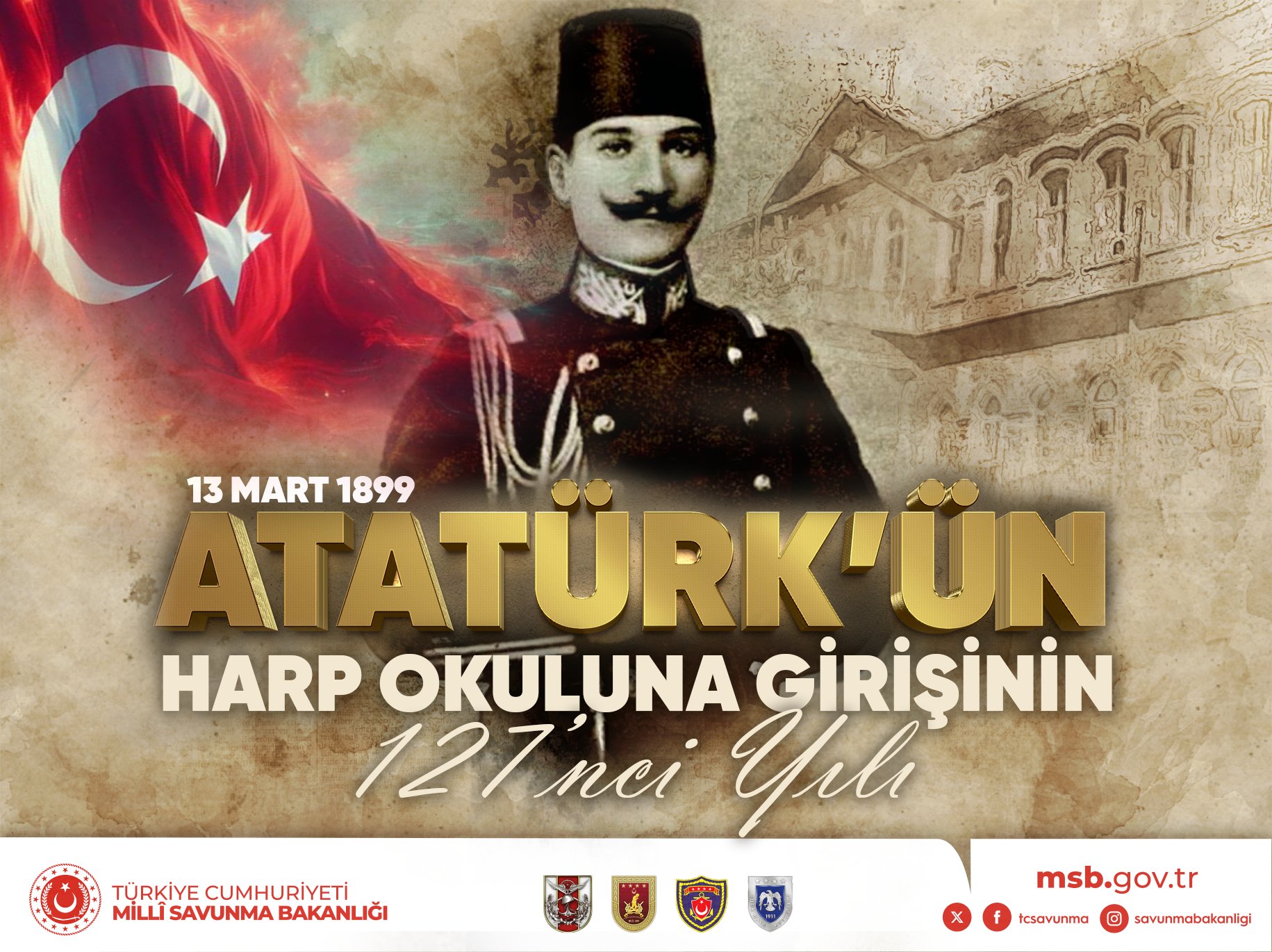 Atatürk'ün Kara Harp Okulu Yılı