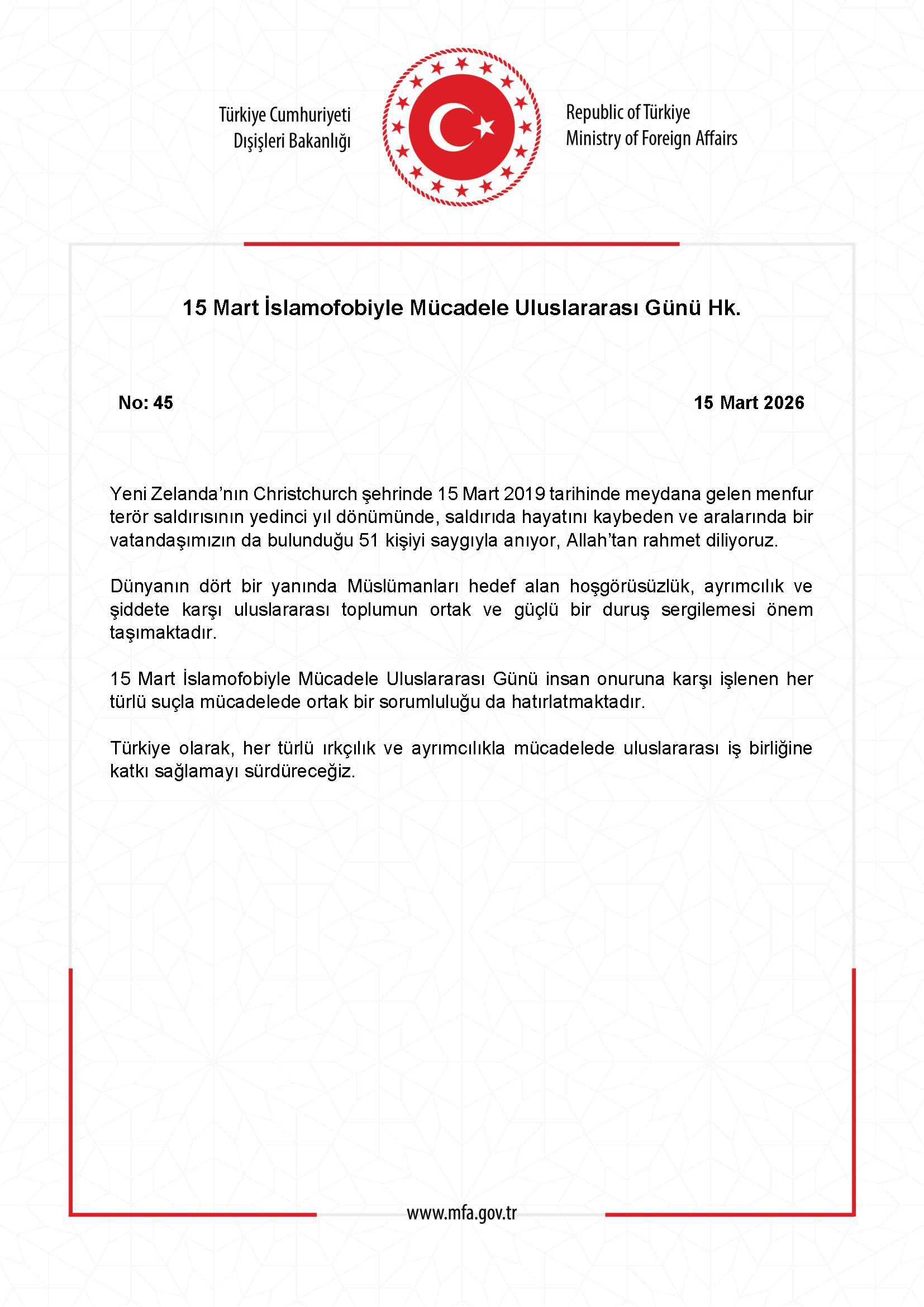 İslamofobiyle Mücadele Günü