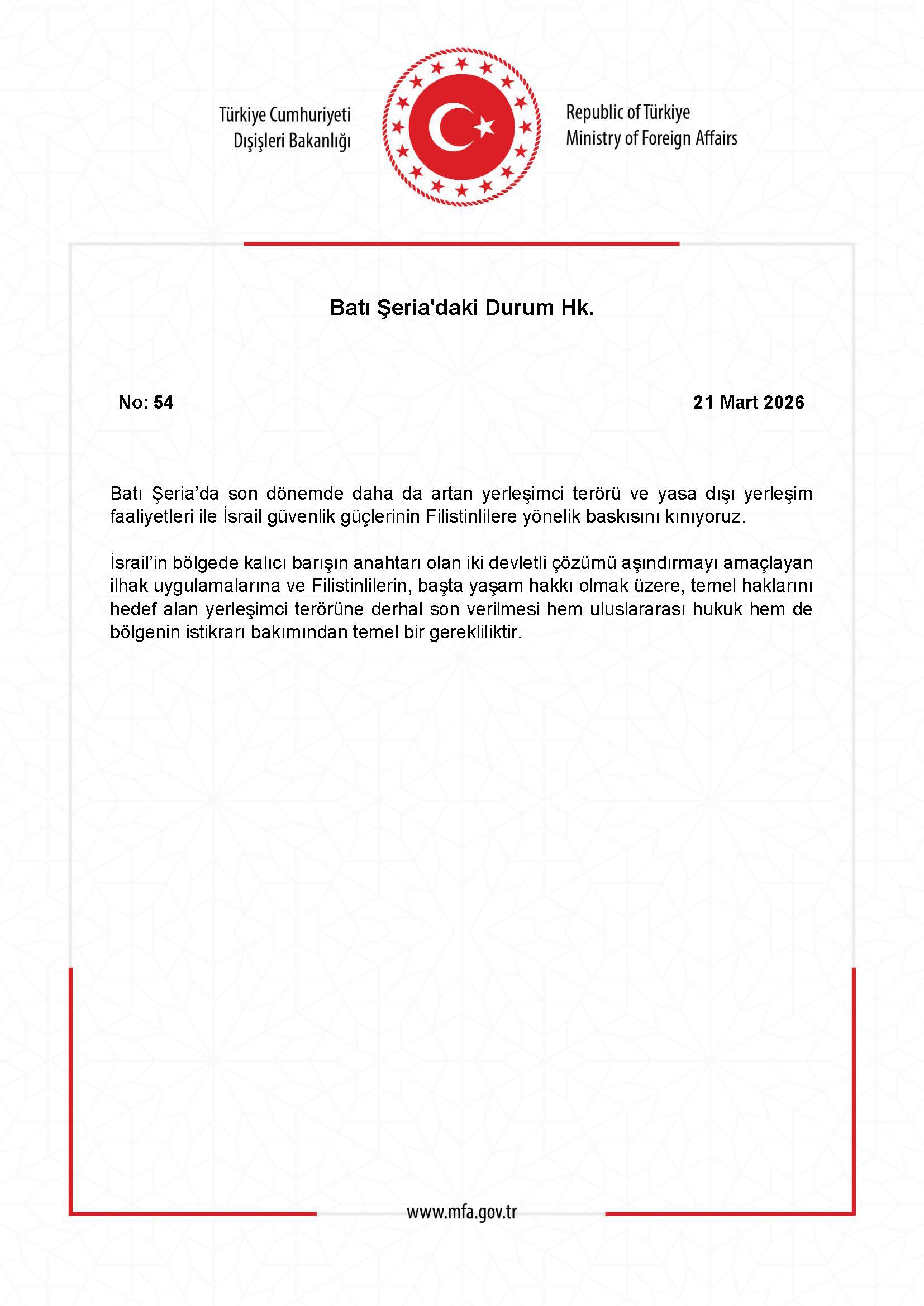 Batı Şeria'daki Güncel Durum