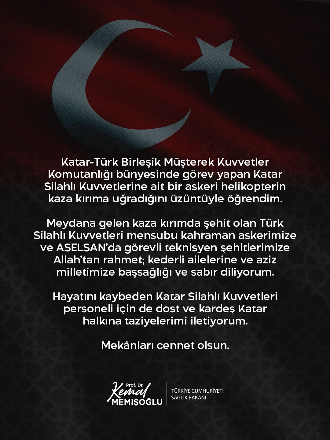 Katar'da Askeri Helikopter Kazası