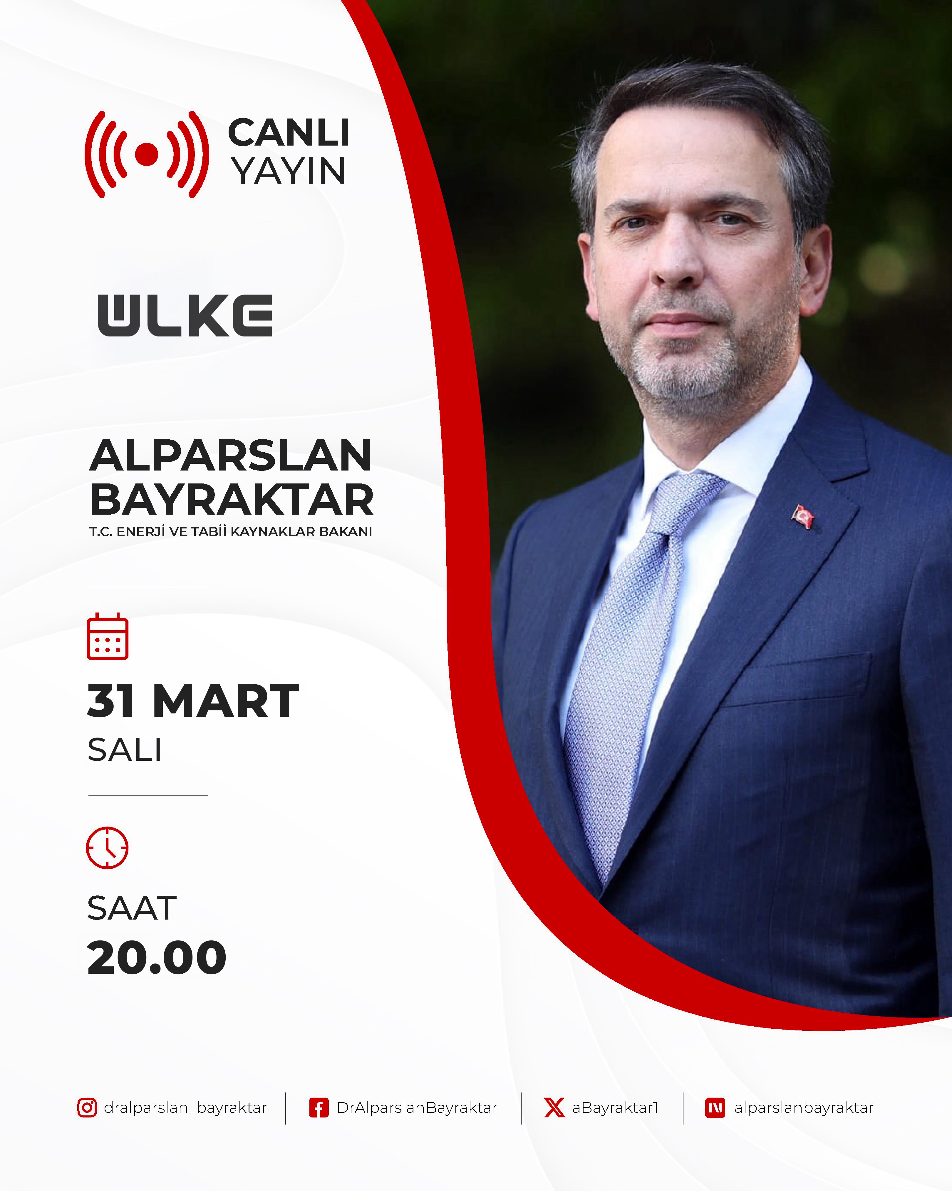 Bakan Bayraktar Canlı Yayında