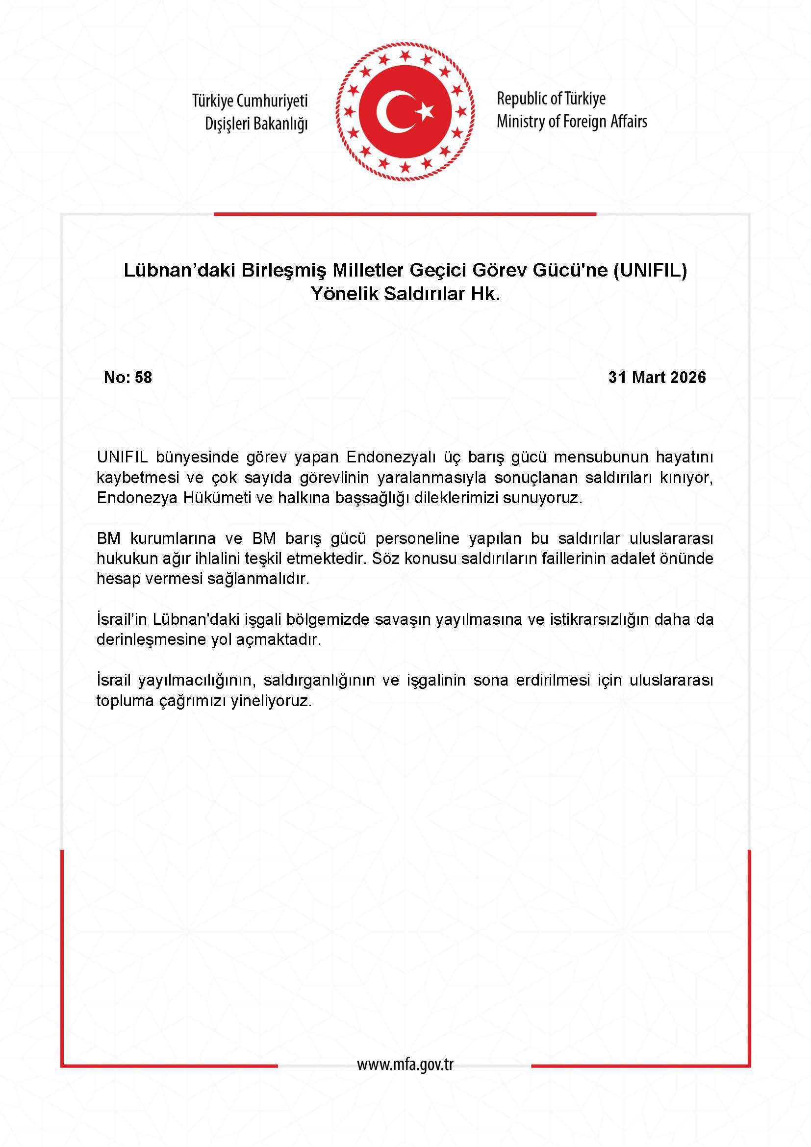 Lübnan'daki UNIFIL Saldırıları