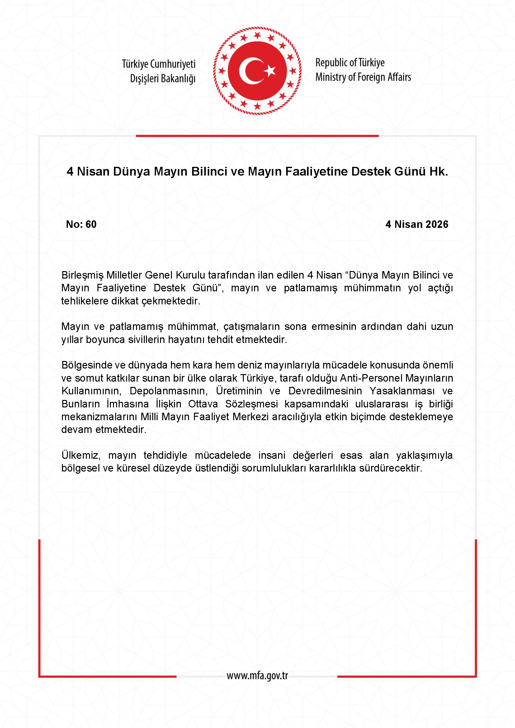 Dünya Mayın Bilinci Günü