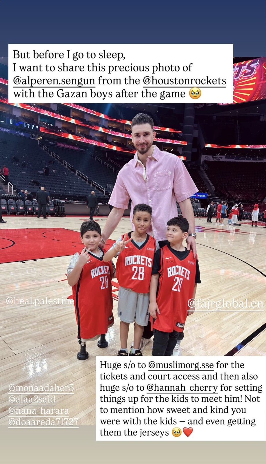 Alperen Şengün Gazzeli Çocuklarla Buluştu