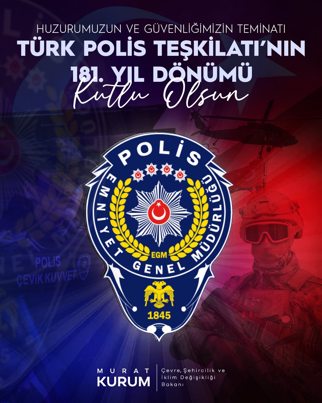 Polis Teşkilatı'nın kuruluş yıldönümü kutlandı