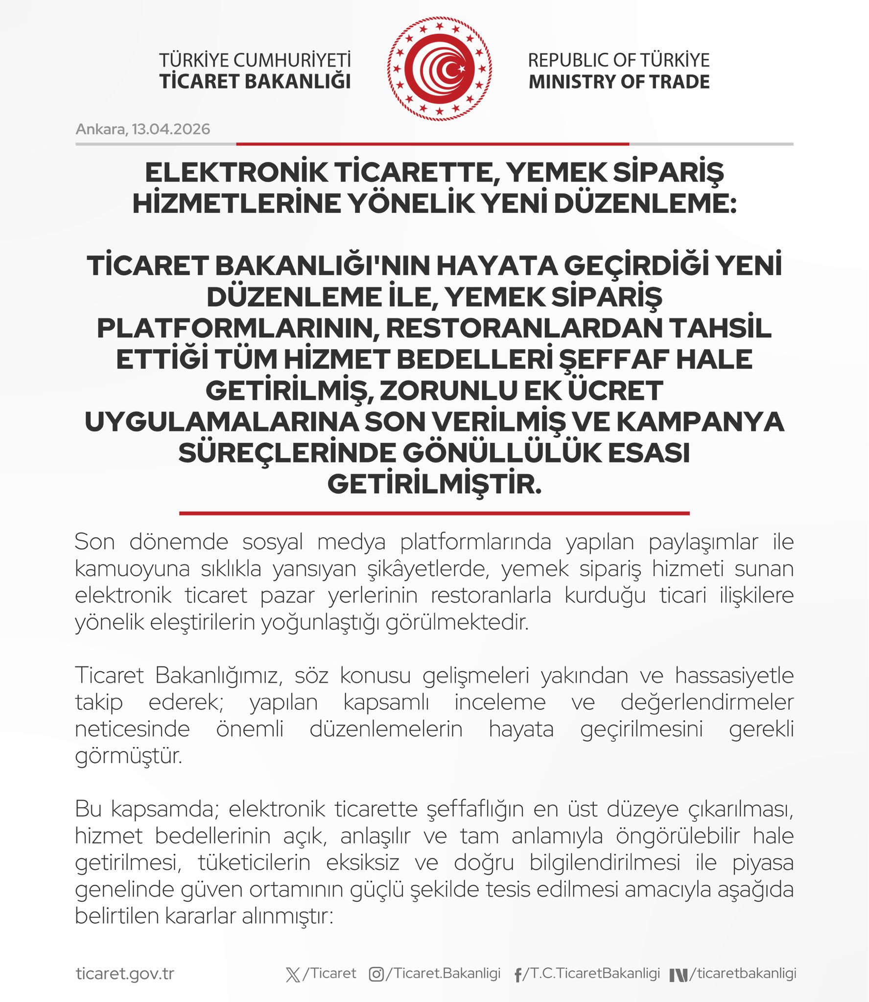 Yeni düzenleme gıda teslimat hizmetlerini etkiliyor