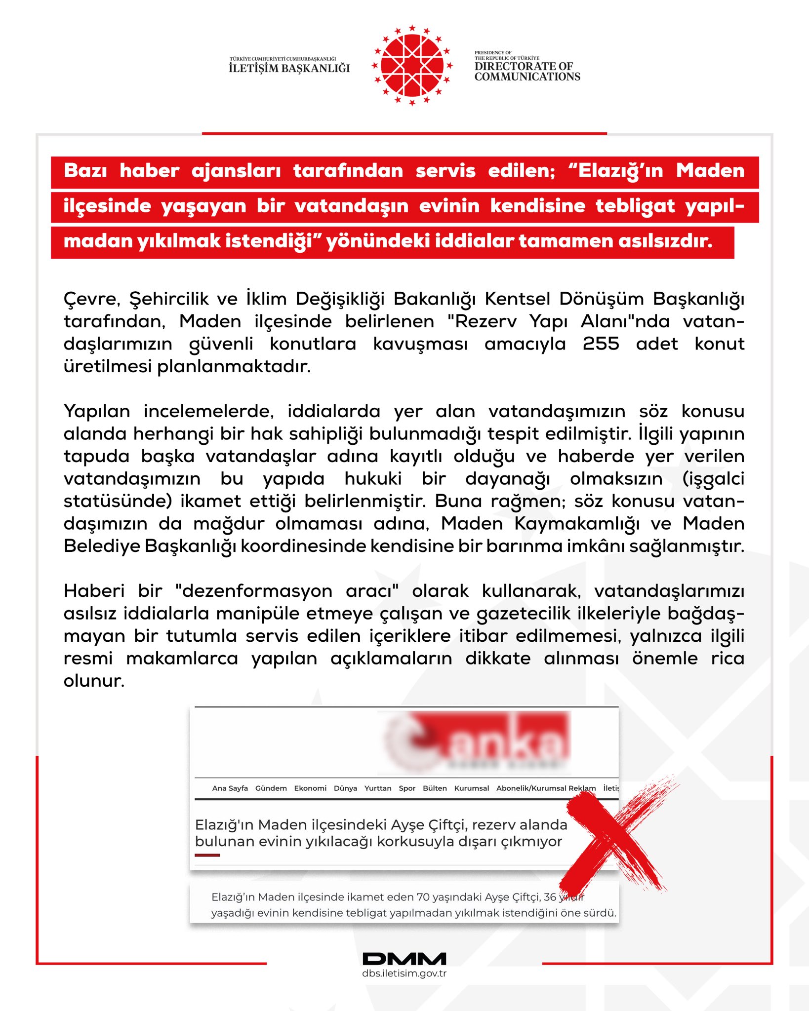 Elazığ'da yıkım iddiaları asılsız bulundu