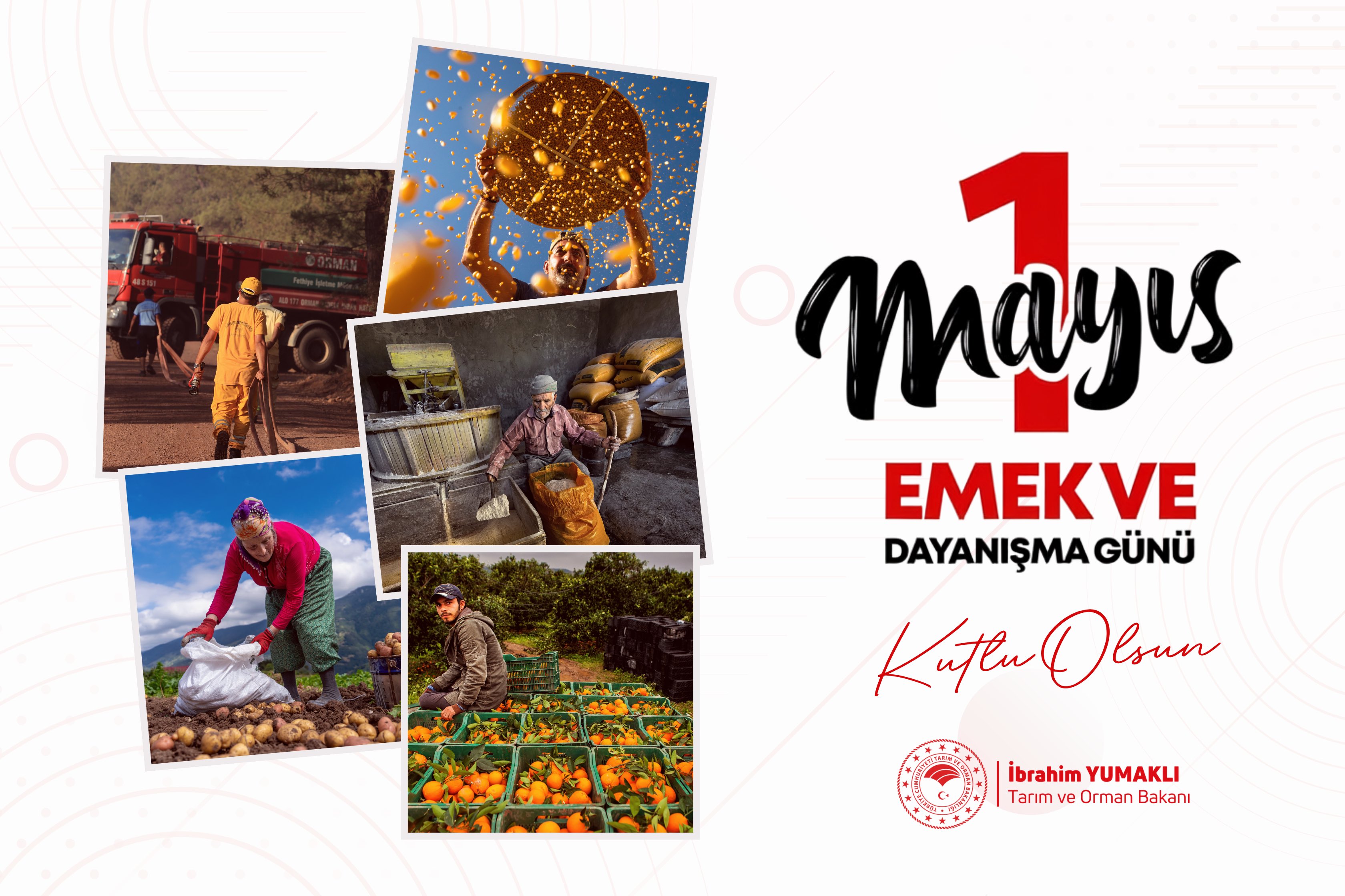 Emekçilere yönelik kutlama mesajı paylaşıldı