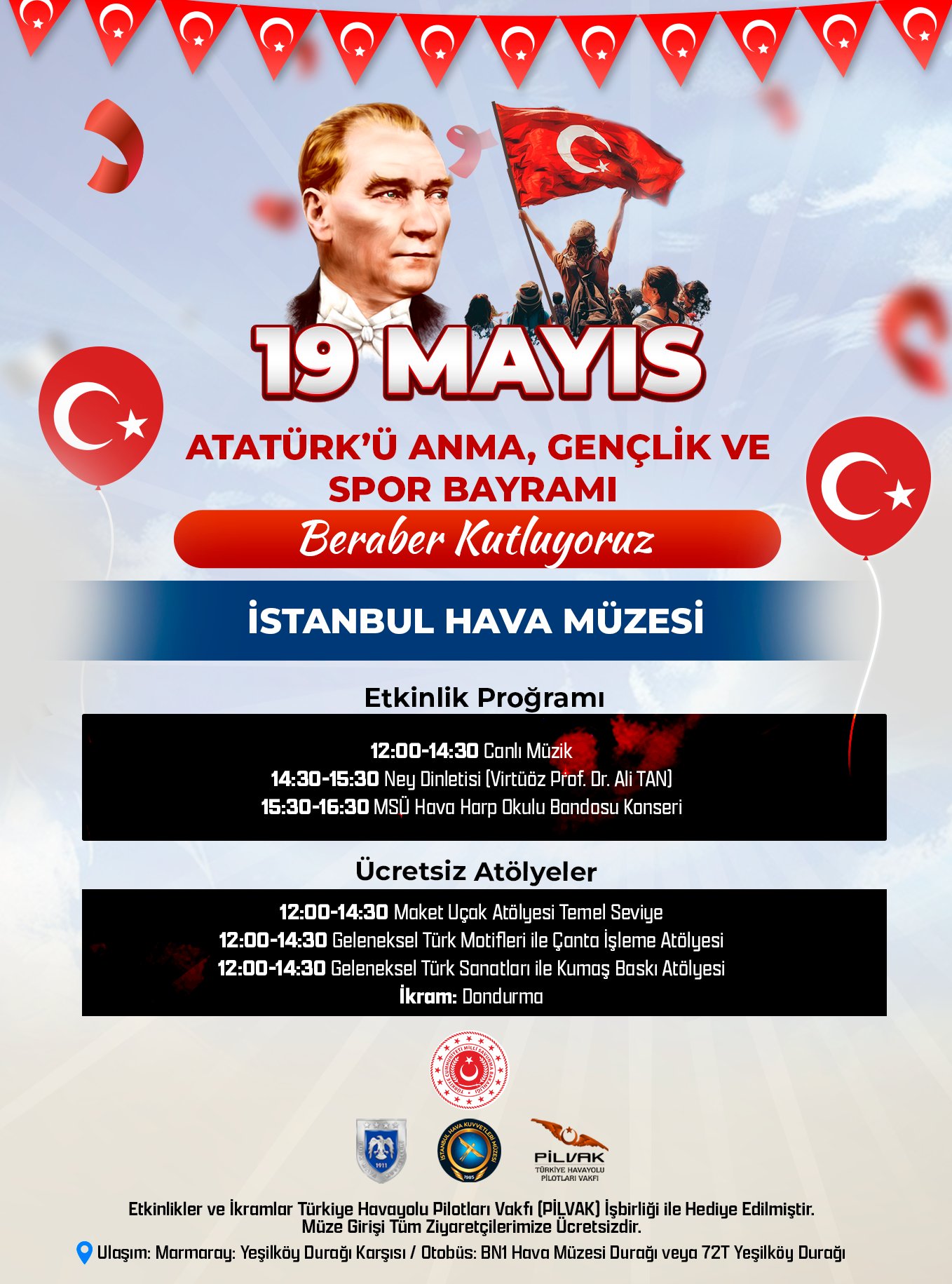 İstanbul Hava Müzesi'nde 19 Mayıs Kutlaması