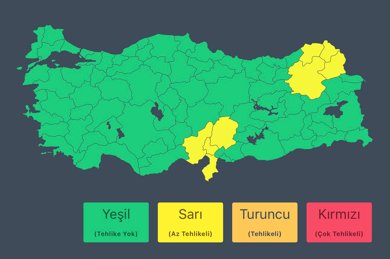 Doğu Anadolu ve Akdeniz'de kuvvetli yağış uyarısı
