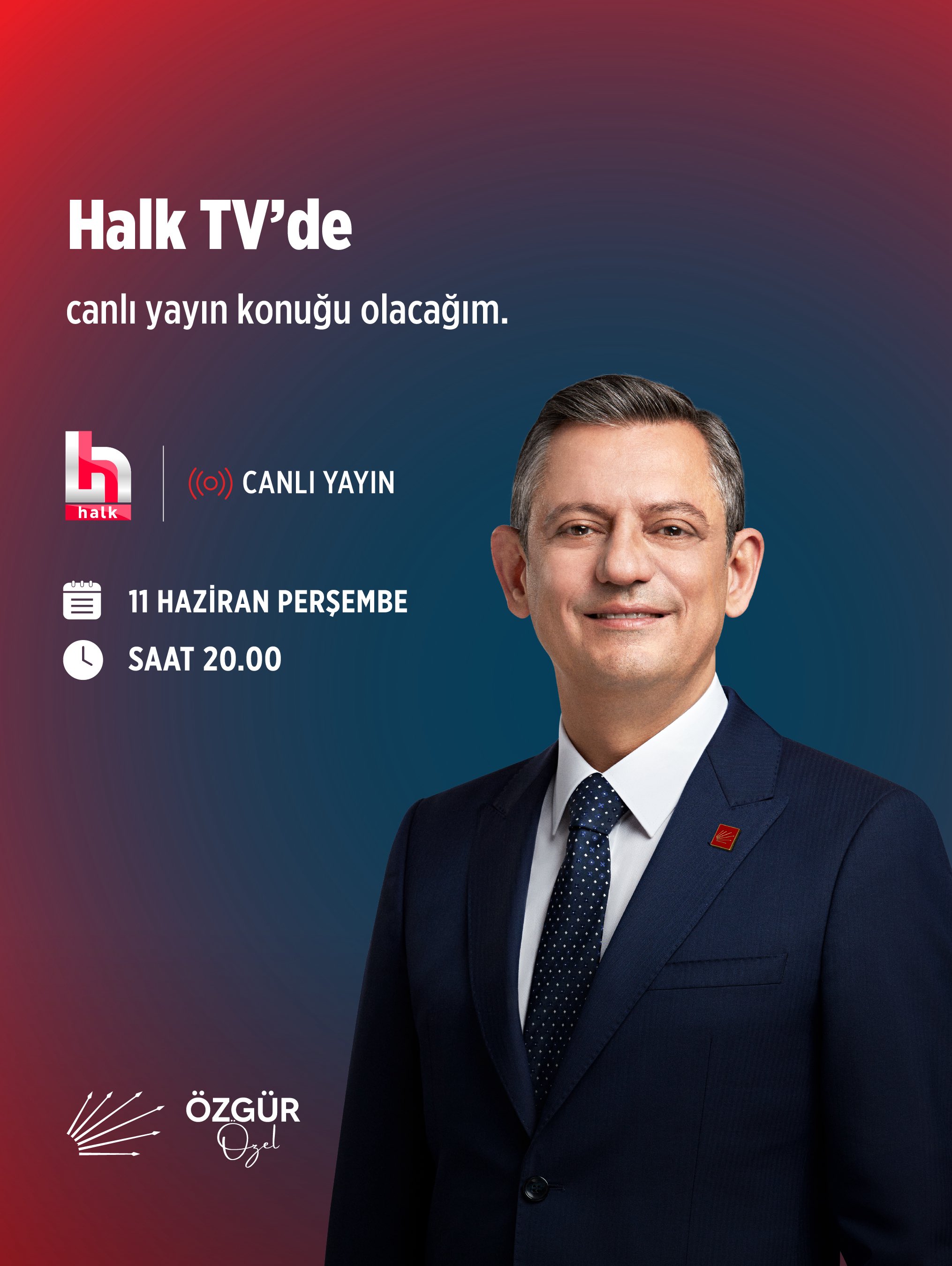 Halk TV'de canlı yayın konuğu olacak