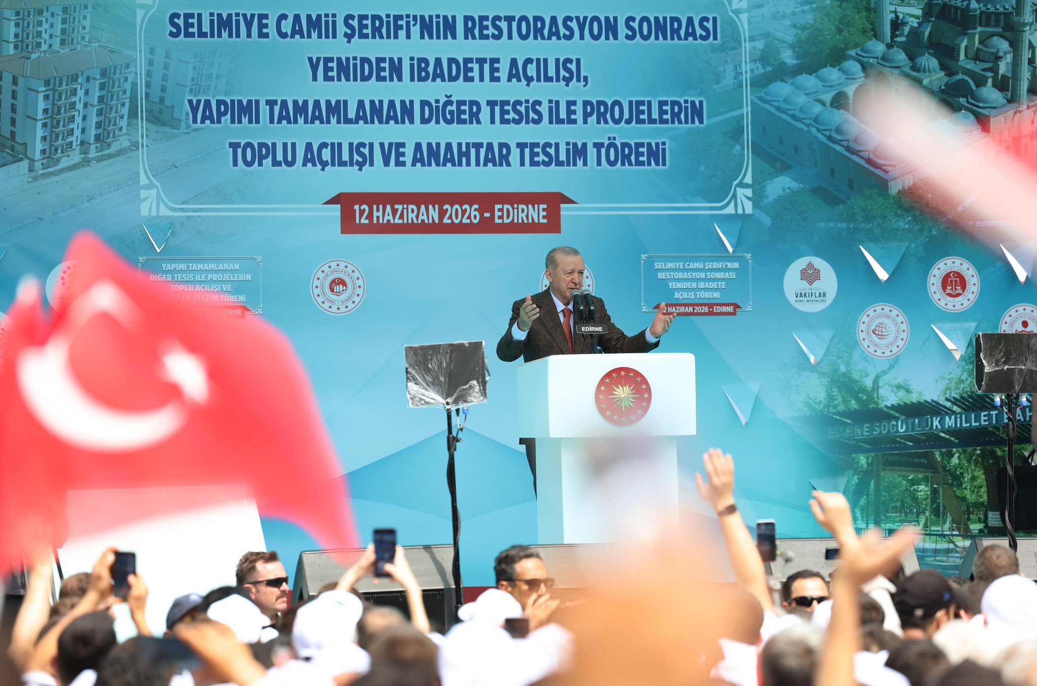 Cumhurbaşkanı Erdoğan Edirne'de eserlerin açılışını yaptı