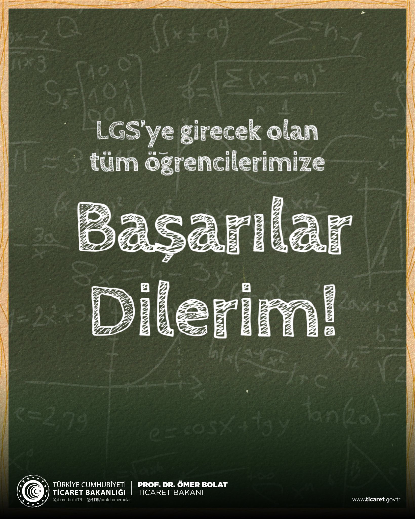 LGS'ye girecek öğrencilere başarı dilekleri