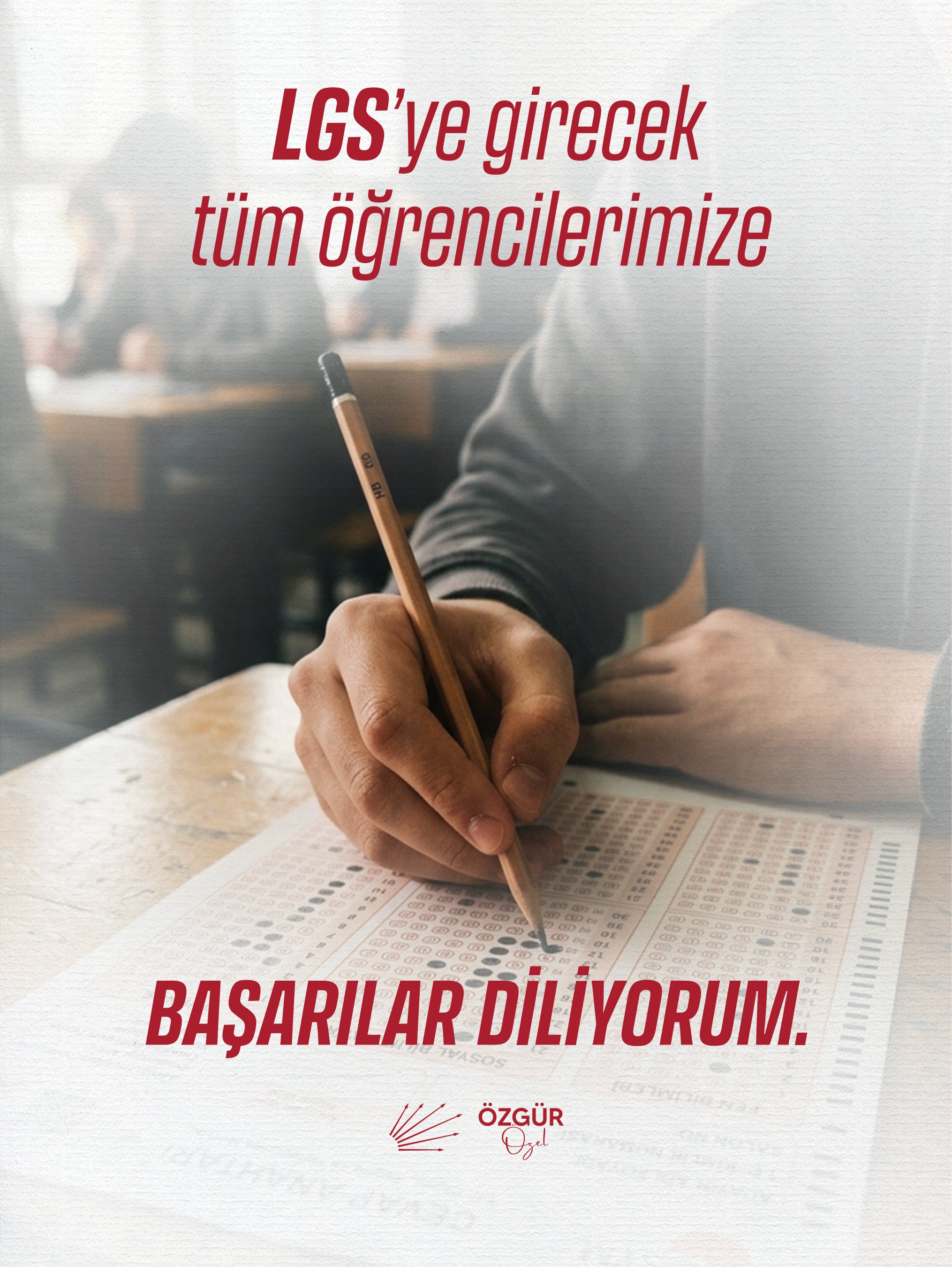 Gençlere sınav öncesi destek mesajı