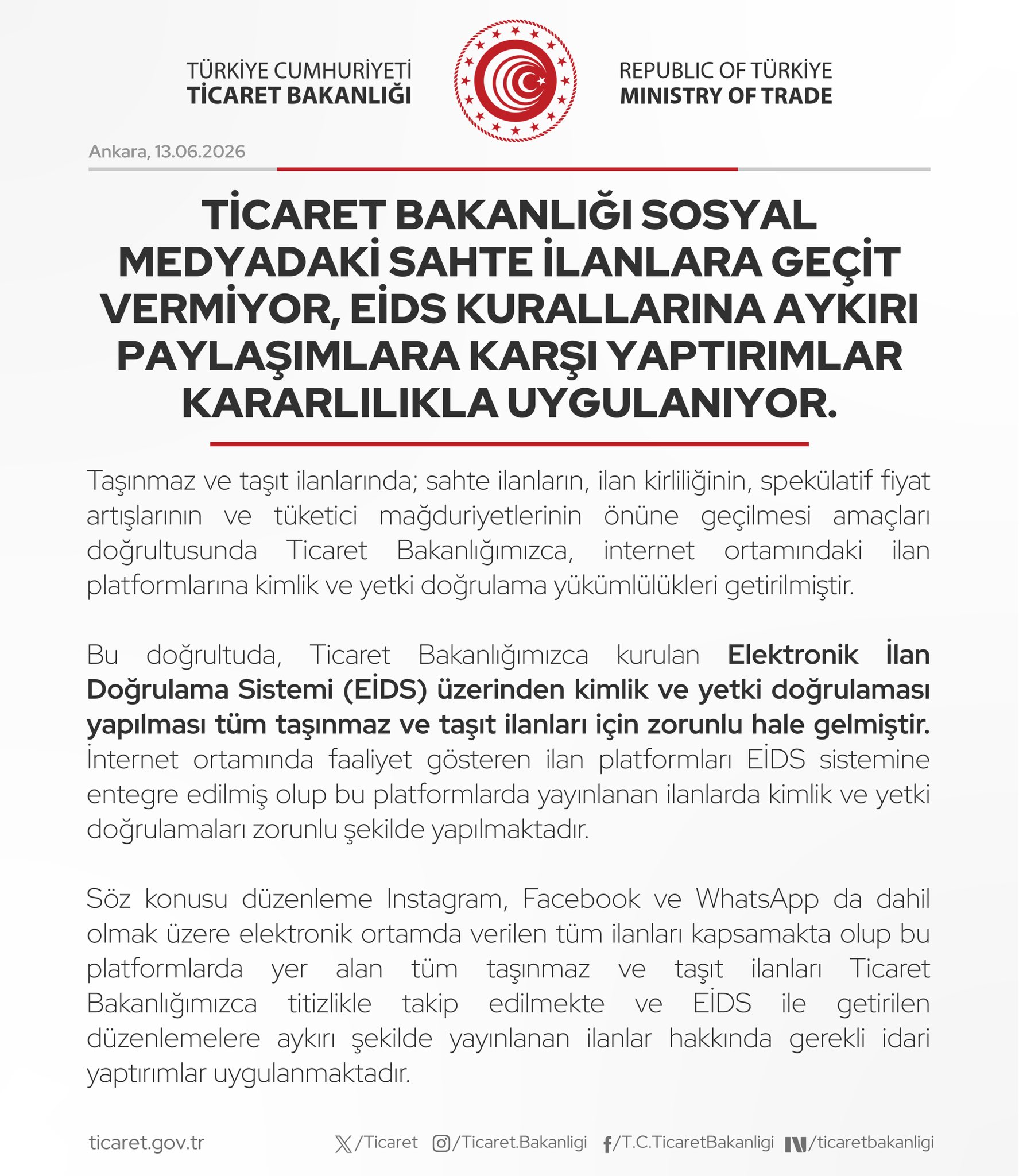 Ticaret Bakanlığı, sahte reklamlara karşı önlemler alıyor
