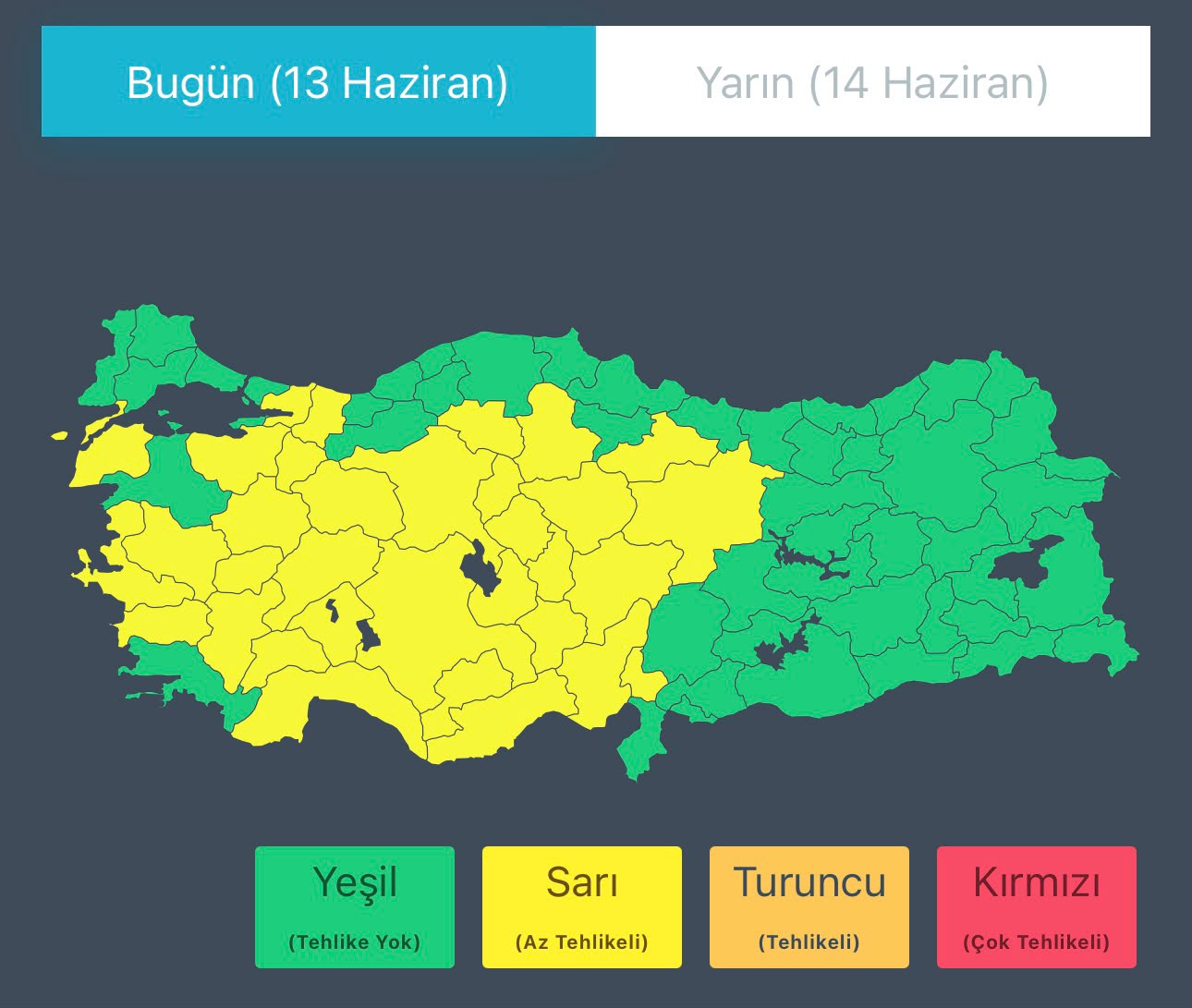 Yurtta yağış ve fırtına uyarısı yapıldı