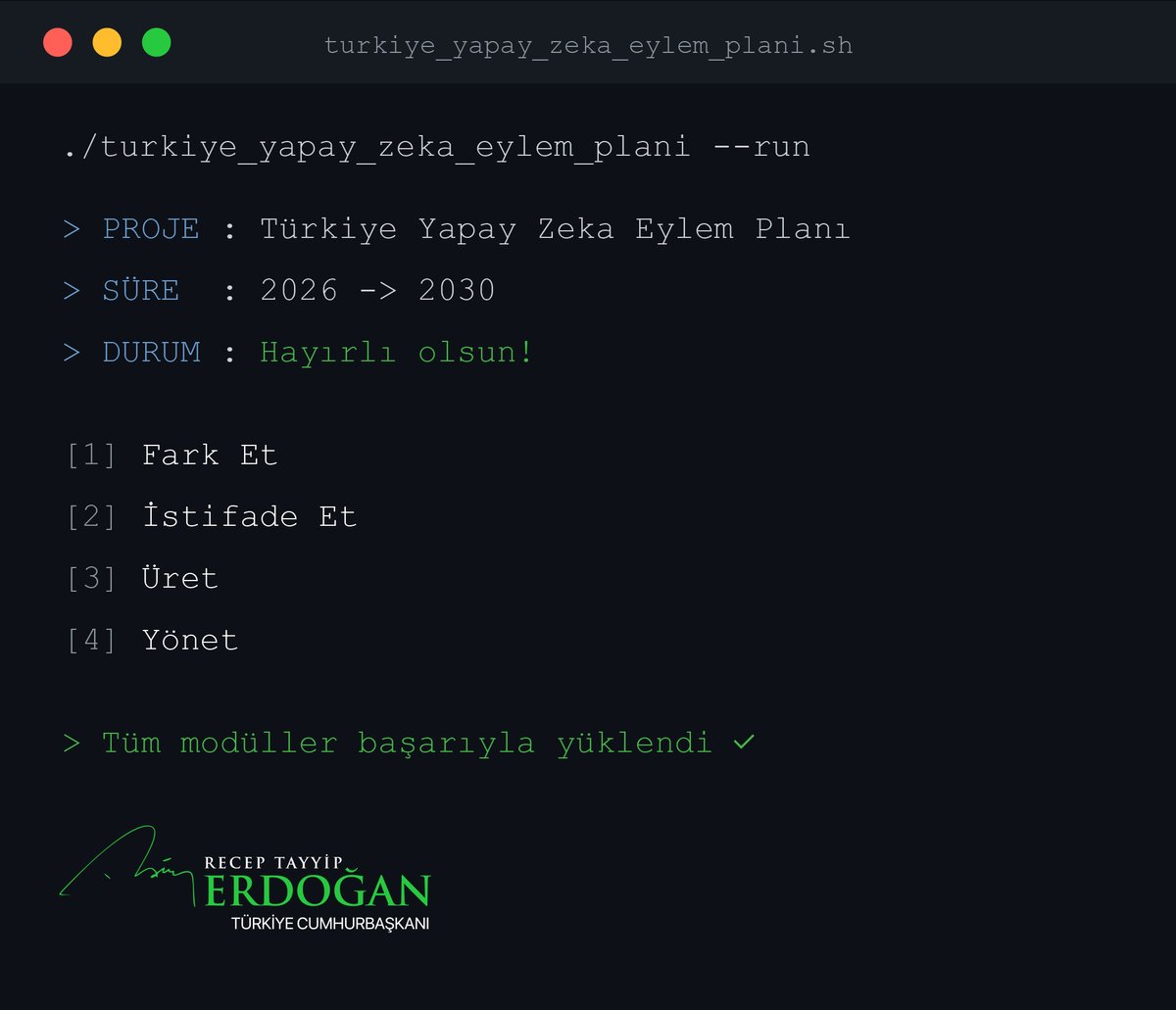 Türkiye Yapay Zekâ Eylem Planı Hazırlandı